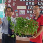 Rezeki SMK Lajau mendapat bibit dan benih sayur serta pasu sumbangan Peladang dan Jabatan Pertanian Labuan